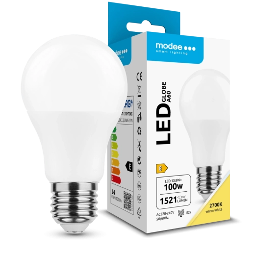LED lemputė Globe A60 13,8 W E27 2700K 1521 lm 360°