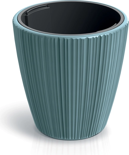 ORO Planter with Inner Insert, Scandinavian Blue, 19.9 cm