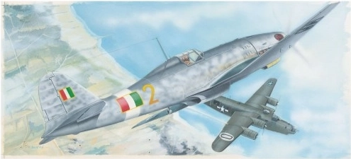 Plastikinis lėktuvo modelis Fiat G.55 1:48
