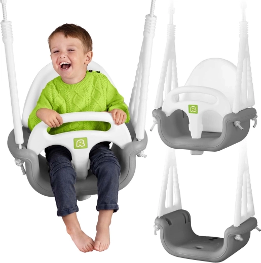 Ricokids modular children's swing 3-in-1, grey-white