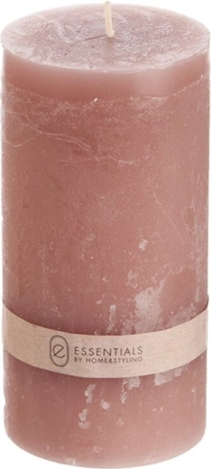 Pink pillar candle 14 cm