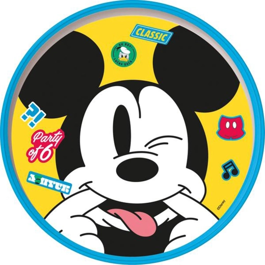 Plastikinė lėkštė MICKEY su neslystančiu dugnu 19,5 cm