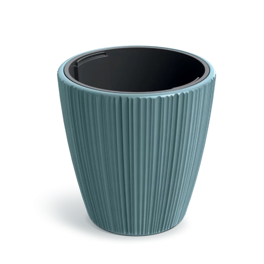 Plastic Planter Oro 29.9 cm Scandinavian Blue with Square Insert