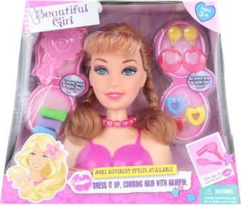 Šukavimo galva su priedais šukuosenoms