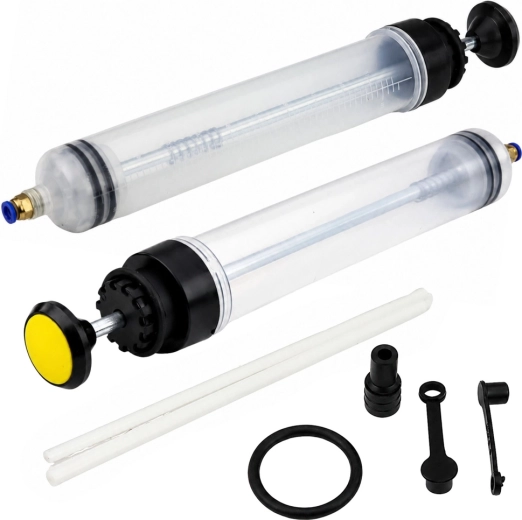 Manual suction pump and syringe for oil and operating fluids 200 ml