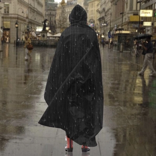 Vandeniui atspari pikniko antklodė su lietpalčiu – juoda