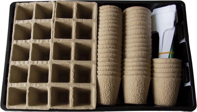 Set of Seed Trays and Pots for Propagation, 65-piece
