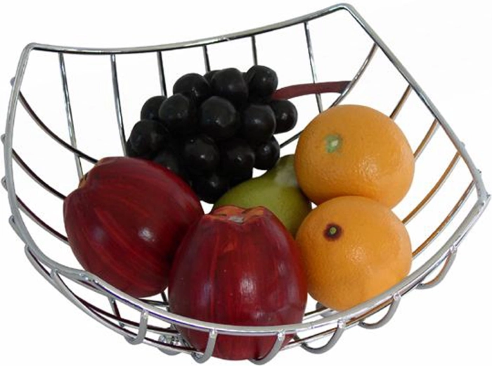Fruit bowl made of chrome-plated metal 24 × 24 × 10.5 cm
