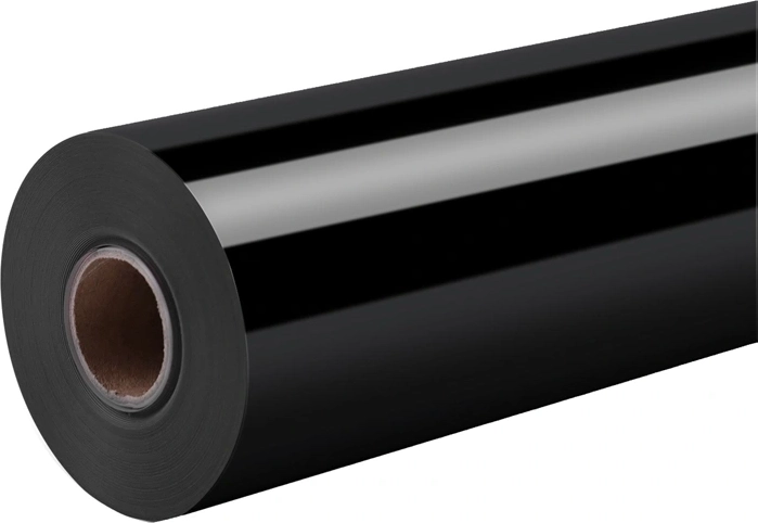 Blizgi lipni plėvelė HTVRONT 30,5 × 180 cm juoda – 1 vnt.