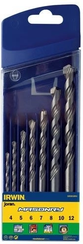 IRWIN Masonry Drill Bit Set for Masonry 4–12 mm, 7 pieces