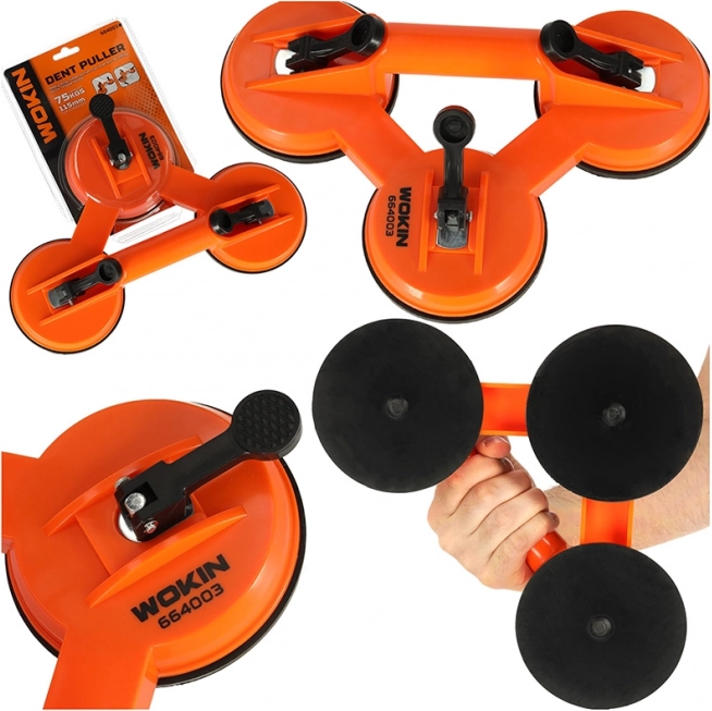 WOKIN triguba vakuuminė siurbtuko rankena stiklui ir plytelėms, 75 kg