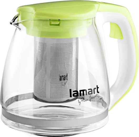 Lamart Verre stiklinis arbatinukas su sieteliu, 1,1 l, žalias