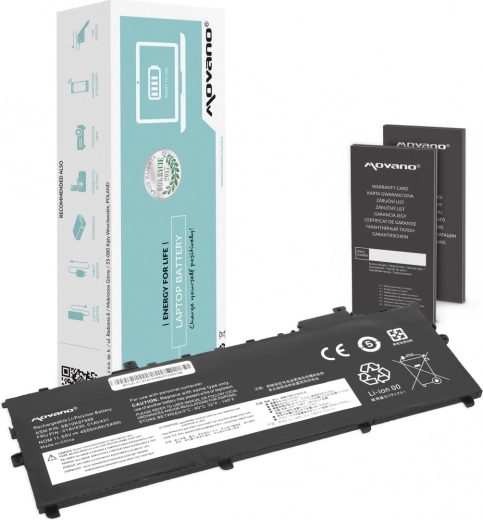 Movano battery for Lenovo ThinkPad X1 Carbon (2017–2018) 4650 mAh 54 Wh