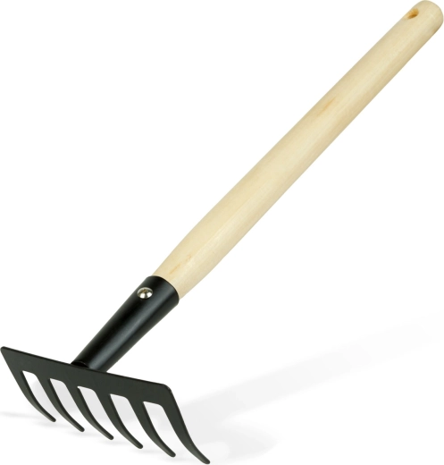 Garden Rake with Wooden Handle 50 cm