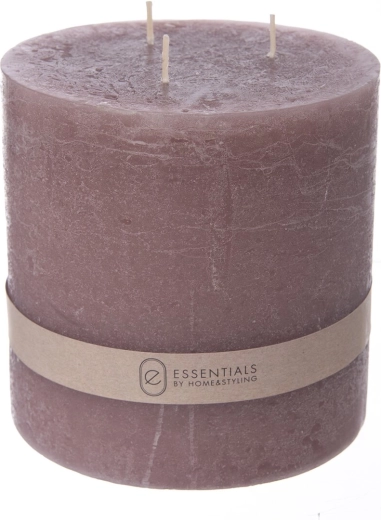 Decorative pink candle 1410 g 14 × 14 cm