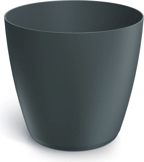 Mate Flower Pot 13.8 cm coal plastic