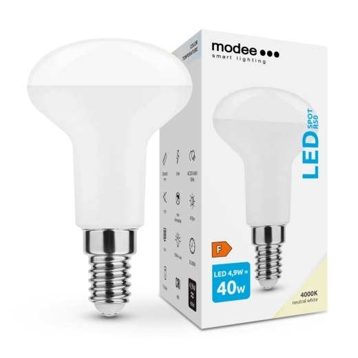 Modee Lighting LED lemputė R50 4,9 W E14 neutrali balta
