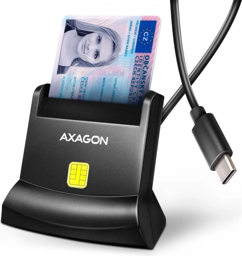 USB-C reader for smart cards and ID cards Axagon StandReader