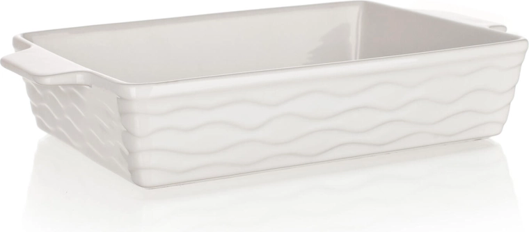 Keramikinė stačiakampė kepimo forma 33 × 21 cm CULINARIA, balta