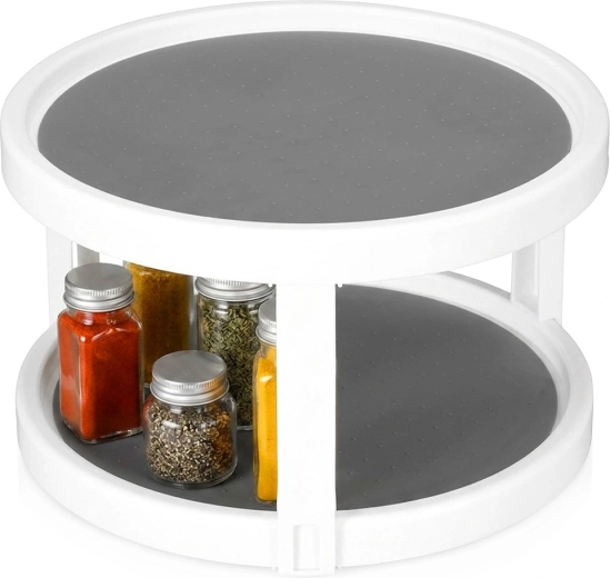 Two-tier rotating kitchen organizer for spices 25 × 15.5 cm