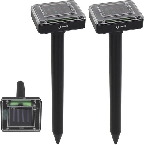 Saulės energija maitinamas kurmių ir graužikų atbaidytuvas REPEST, rinkinys 2 vnt.