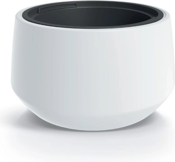 White plastic flower pot HEOS 34.3 cm