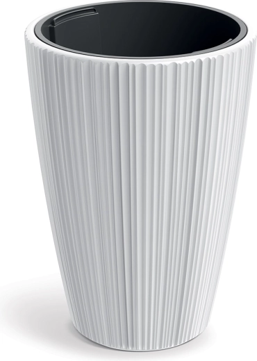 ORO Flower Pot 39 cm White with Inner Liner