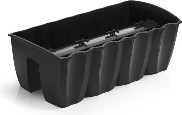 Balkono turėklui skirtas vazonas Crown 58 cm – antracito spalvos