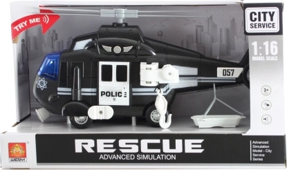 Battery-Powered Police Helicopter with Light and Sound