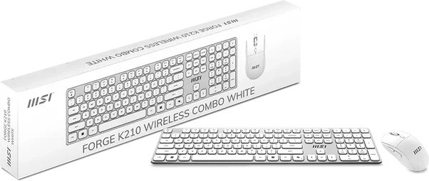 MSI Forge K210 Wireless Keyboard and Mouse Set White (US)