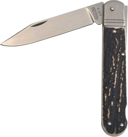 Mikov Fixir 232 folding hunting knife with antler imitation
