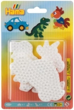 Pagrindas lyginamoms karoliukų mozaikoms su motyvais Automobilis, Papūga ir Dinozauras