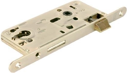 Mortise cylinder lock 90/80, universal left/right, white zinc