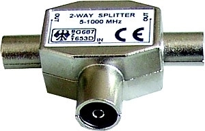 Solight hybrid straight antenna splitter