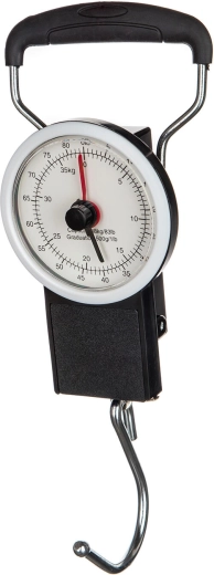 Travel hanging mechanical scale 38 kg with measuring tape