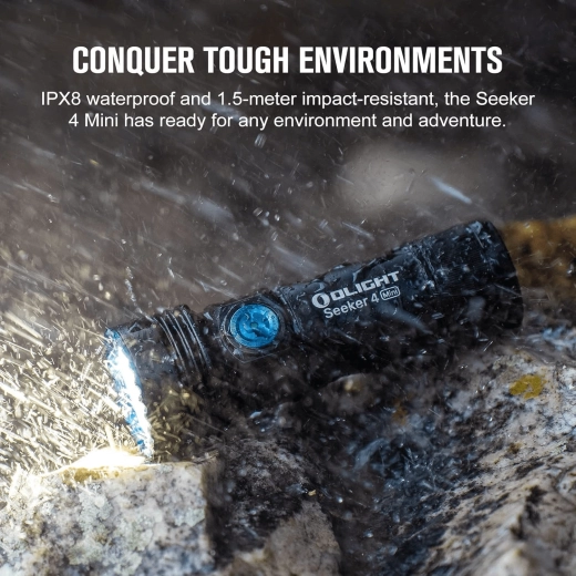 Olight Seeker 4 Mini Titanium Limited Edition Flashlight with UV Light
