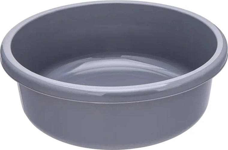 Apvalus plastikinis dubuo 9 l pilkas 36 cm