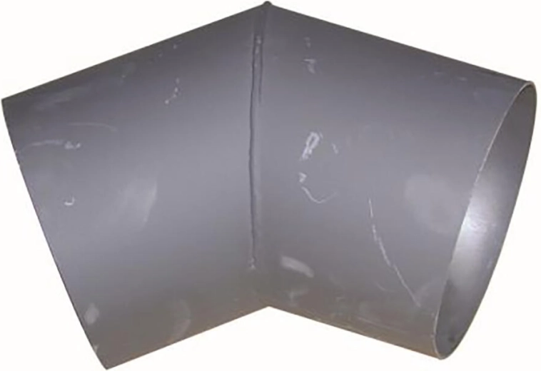 Smoke elbow 125 mm, 45°, thickness 1.5 mm, black
