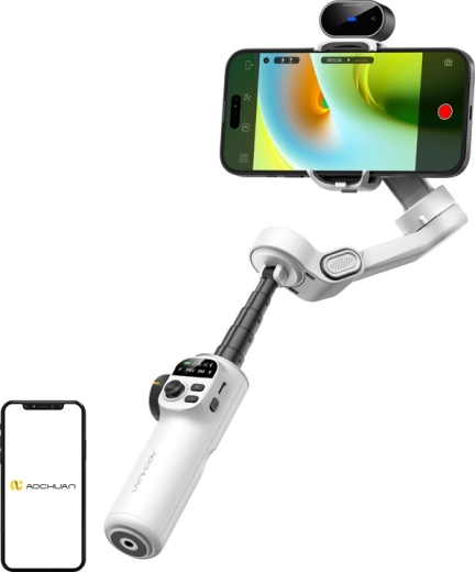 AOCHUAN X2 smartphone stabilizer with AI sensor (white)