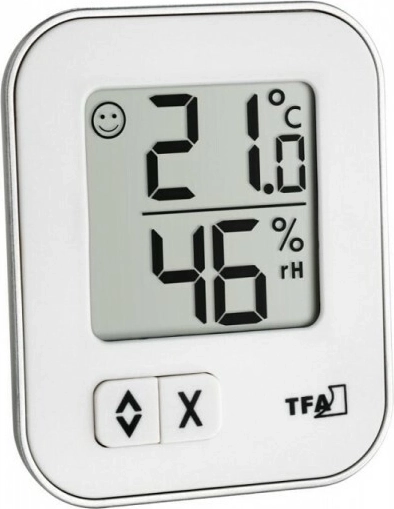 Digital Thermometer with Hygrometer TFA MOXX, white