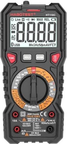 Digital multimeter true rms with battery test habotest ht118c
