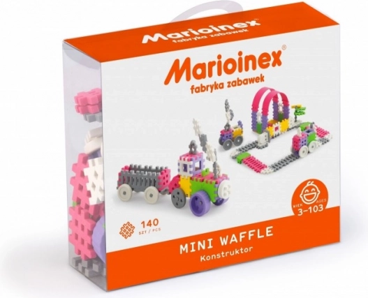 Konstruktorius Mini Waffle 140 vnt. – rožinis