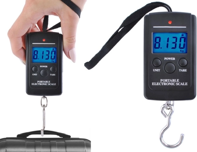 Kabininė skaitmeninė bagažo svarstyklė su LED, 40 kg