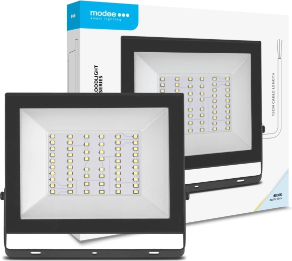 LED prožektorius Modee E‑series Slim 50 W, 4000 lm, 6000 K, IP65, 120°