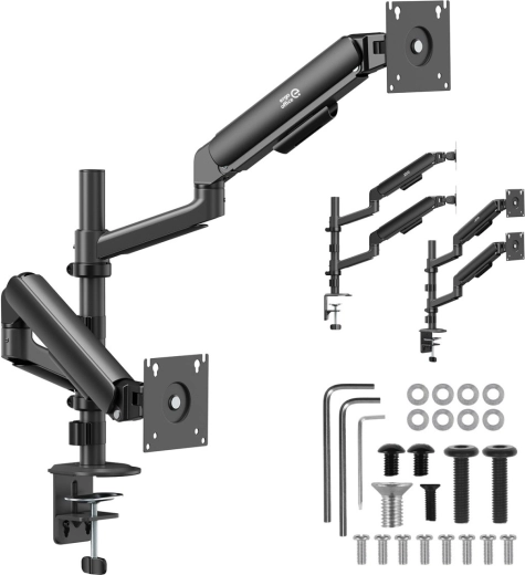 Ergo Office dual monitor desk mount 17–32" with gas springs