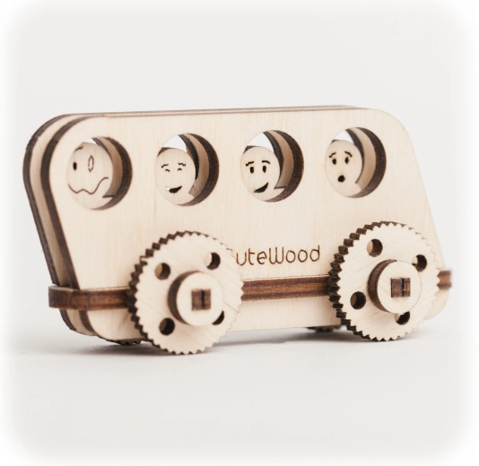 Cutewood wooden 3D puzzle bus