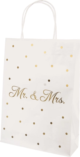 Gift bag Mr./Mrs. white 26 × 10 × 32 cm