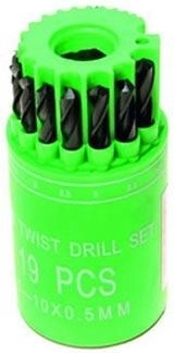 HSS Metal Drill Bit Set 1–10 mm, 19 Pieces