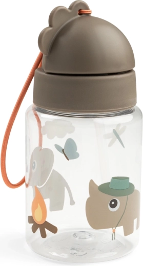 Done by Deer vaikiška gertuvė su šiaudeliu Tiny trails smėlio spalvos 280 ml