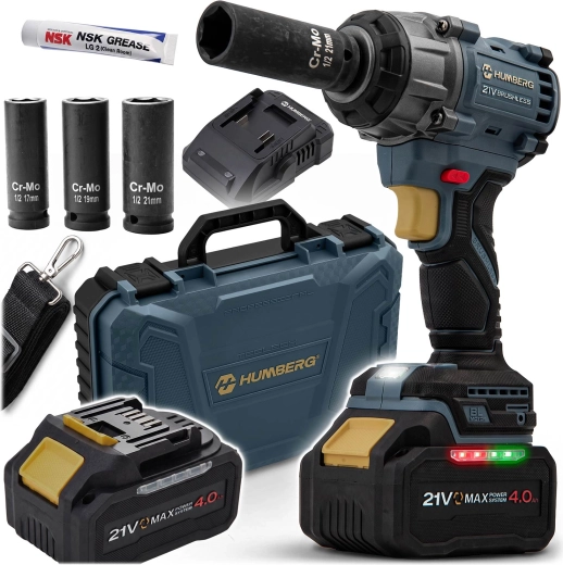 Humberg cordless impact wrench 21 V 650 Nm HM-441 with case